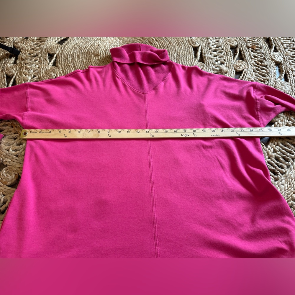 PLANET by Lauren G Women’s Mock Neck Pink Pullover (One Size) - Picture 9 of 10